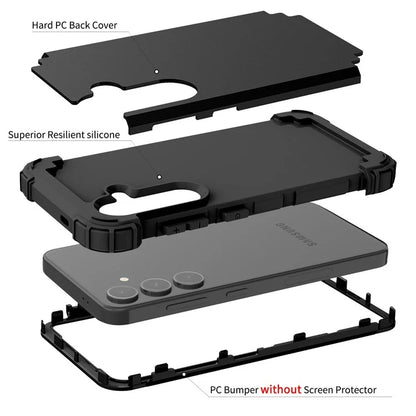 L-Style For Samsung Galaxy S24+ Case Drop-proof PC + Silicone Protective Back Cover