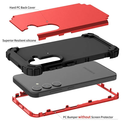 L-Style For Samsung Galaxy S24+ Case Drop-proof PC + Silicone Protective Back Cover