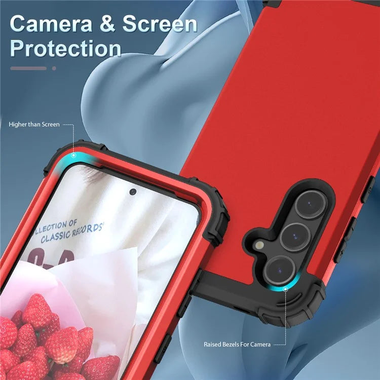 L-Style For Samsung Galaxy S24+ Case Drop-proof PC + Silicone Protective Back Cover
