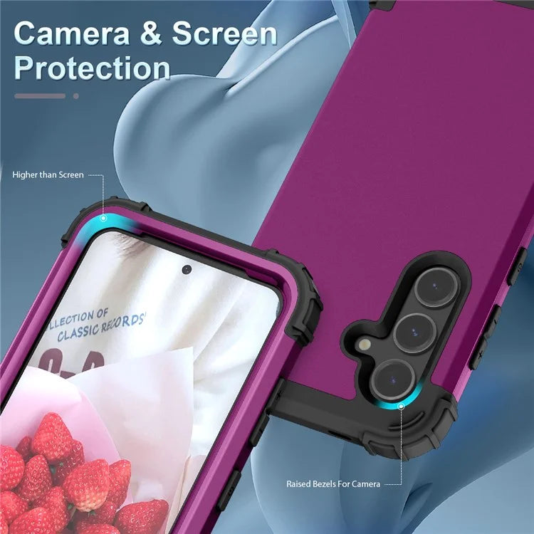 L-Style For Samsung Galaxy S24+ Case Drop-proof PC + Silicone Protective Back Cover
