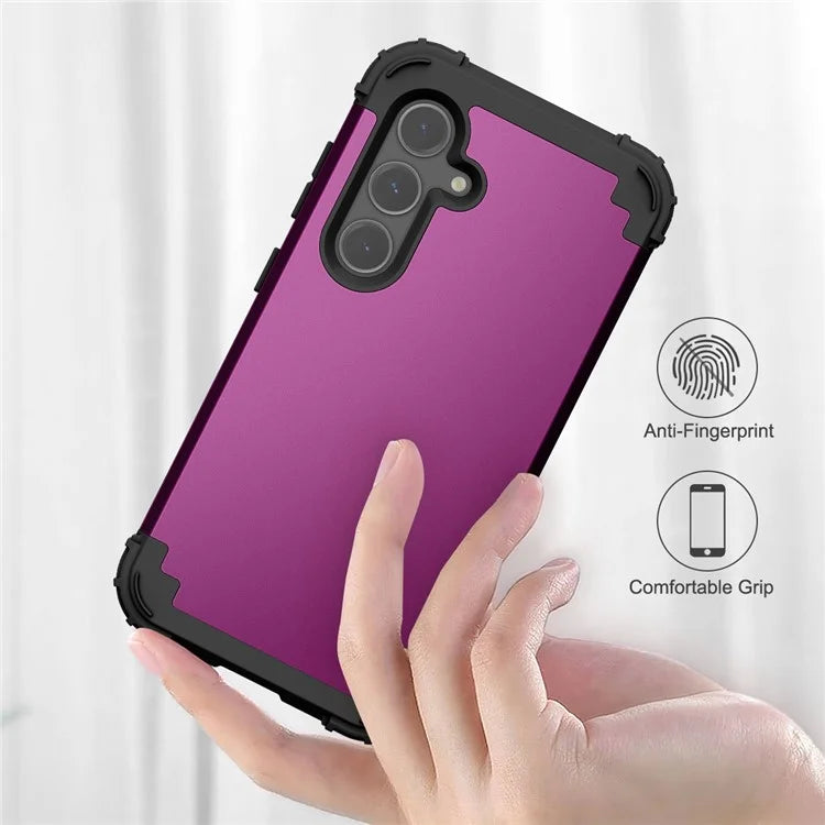L-Style For Samsung Galaxy S24+ Case Drop-proof PC + Silicone Protective Back Cover