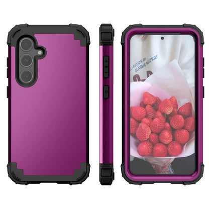 L-Style For Samsung Galaxy S24+ Case Drop-proof PC + Silicone Protective Back Cover