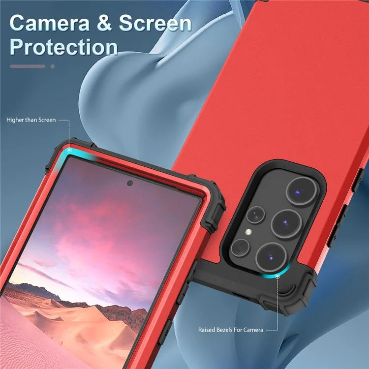 L-Style Phone Cover for Samsung Galaxy S24 Ultra Shell Scratch-resistant PC + Silicone Case