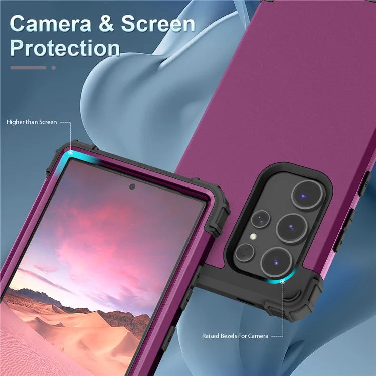 L-Style Phone Cover for Samsung Galaxy S24 Ultra Shell Scratch-resistant PC + Silicone Case