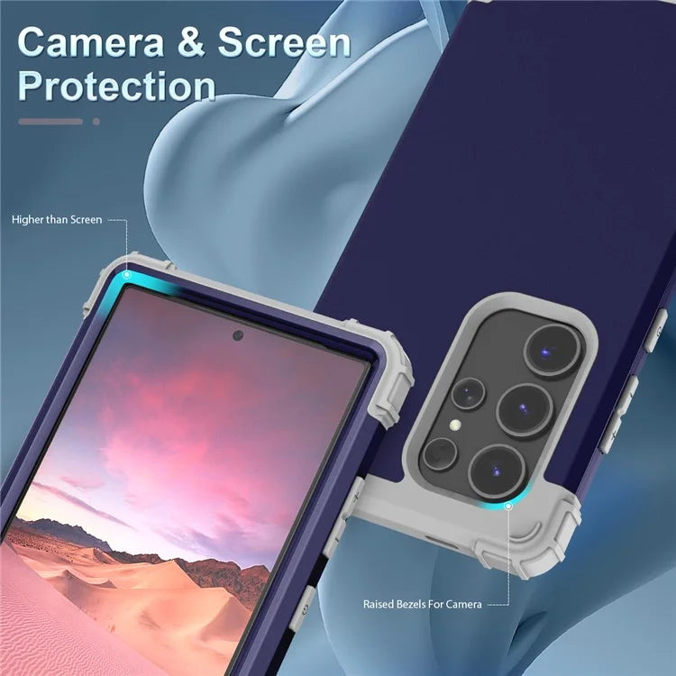 L-Style Phone Cover for Samsung Galaxy S24 Ultra Shell Scratch-resistant PC + Silicone Case