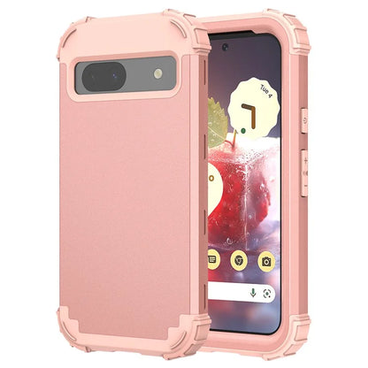 L-Style For Google Pixel 8a Case Shock Absorbing PC + Silicone Phone Protective Shell