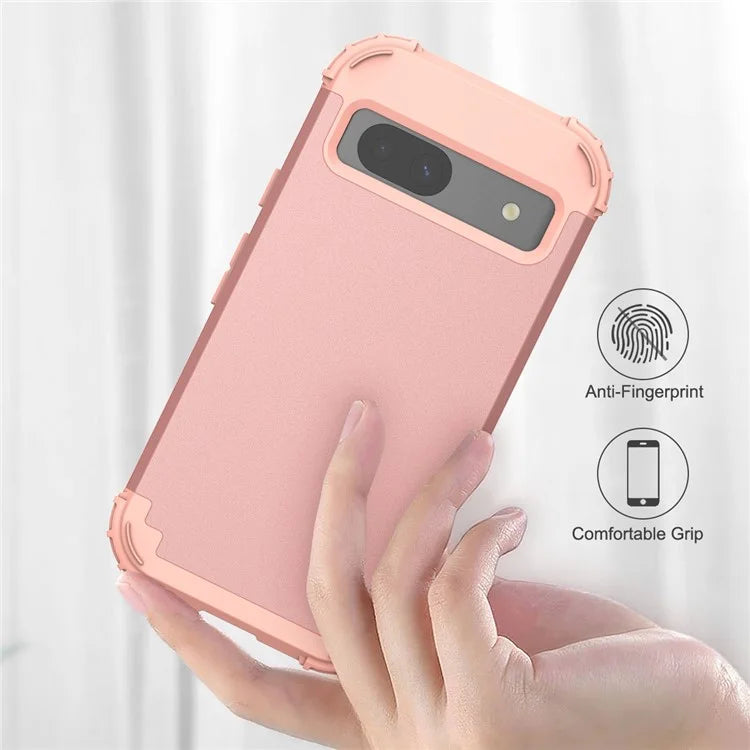 L-Style For Google Pixel 8a Case Shock Absorbing PC + Silicone Phone Protective Shell