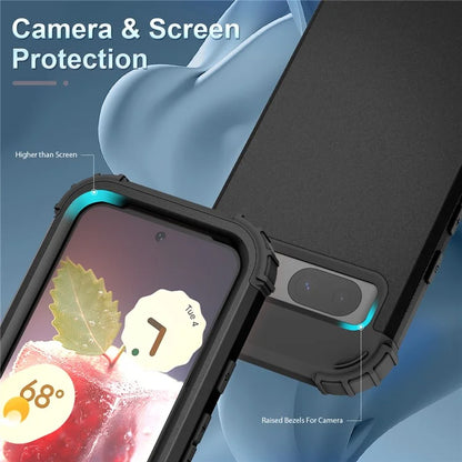 L-Style For Google Pixel 8a Case Shock Absorbing PC + Silicone Phone Protective Shell
