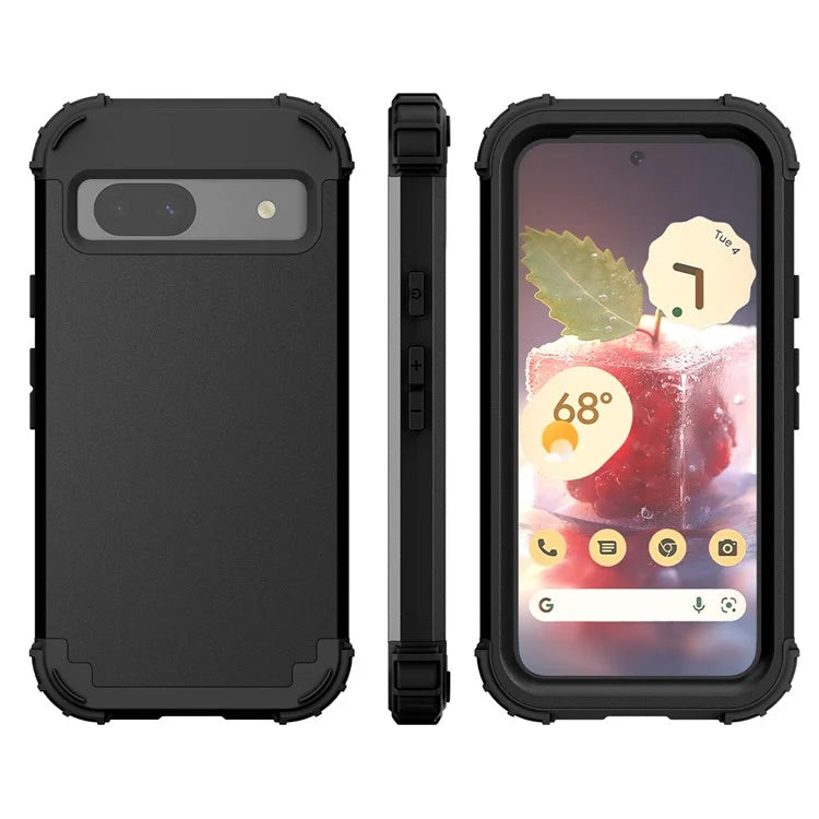 L-Style For Google Pixel 8a Case Shock Absorbing PC + Silicone Phone Protective Shell
