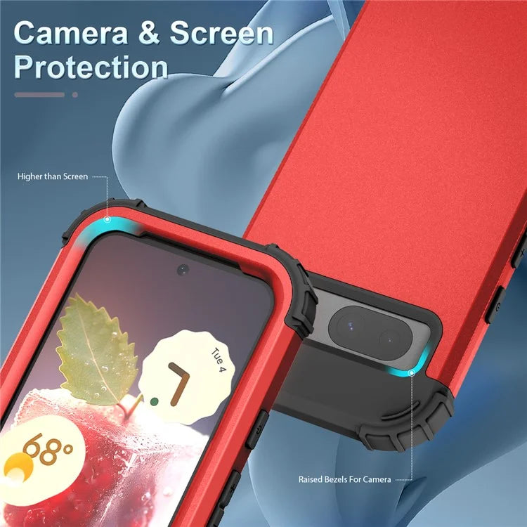 L-Style For Google Pixel 8a Case Shock Absorbing PC + Silicone Phone Protective Shell