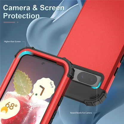L-Style For Google Pixel 8a Case Shock Absorbing PC + Silicone Phone Protective Shell