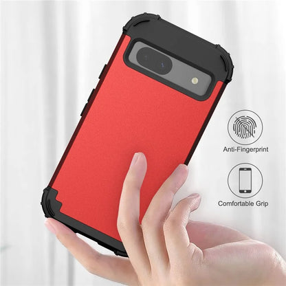 L-Style For Google Pixel 8a Case Shock Absorbing PC + Silicone Phone Protective Shell