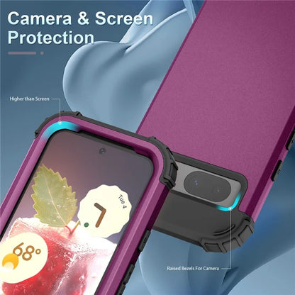 L-Style For Google Pixel 8a Case Shock Absorbing PC + Silicone Phone Protective Shell