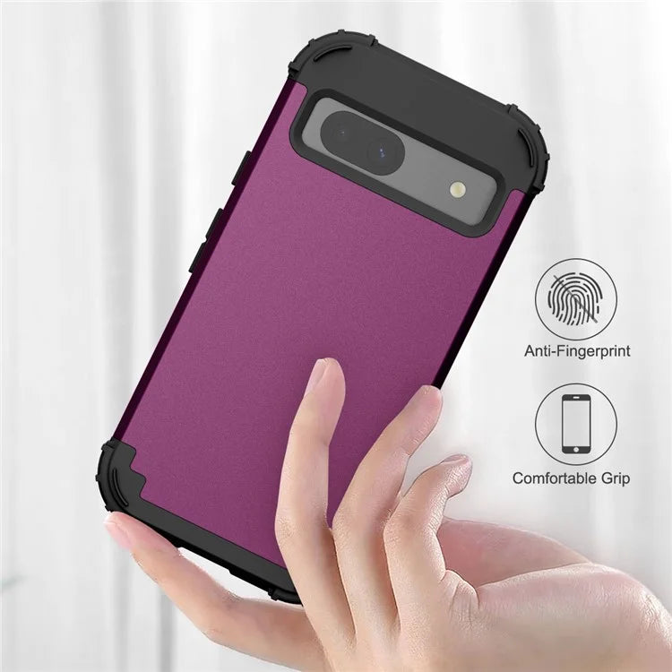L-Style For Google Pixel 8a Case Shock Absorbing PC + Silicone Phone Protective Shell