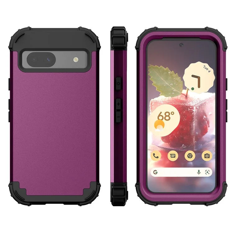 L-Style For Google Pixel 8a Case Shock Absorbing PC + Silicone Phone Protective Shell