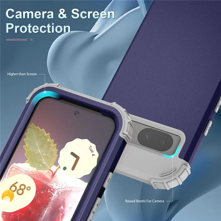 L-Style For Google Pixel 8a Case Shock Absorbing PC + Silicone Phone Protective Shell