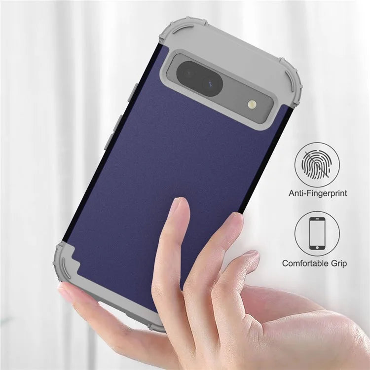L-Style For Google Pixel 8a Case Shock Absorbing PC + Silicone Phone Protective Shell