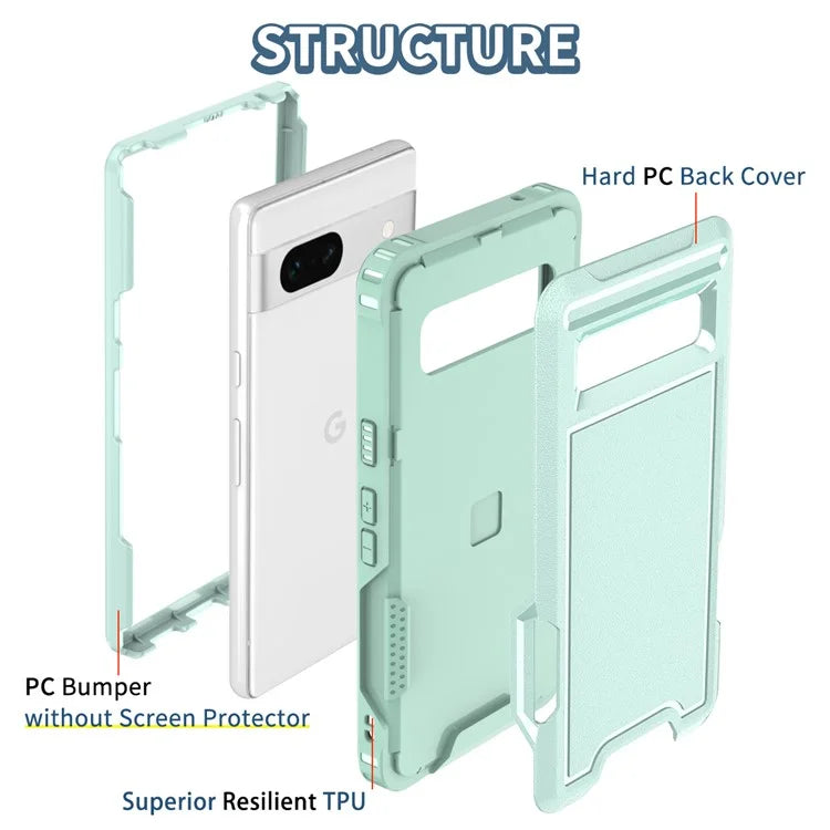Style F1 For Google Pixel 8a Back Case Drop-proof PC + TPU Phone Cover