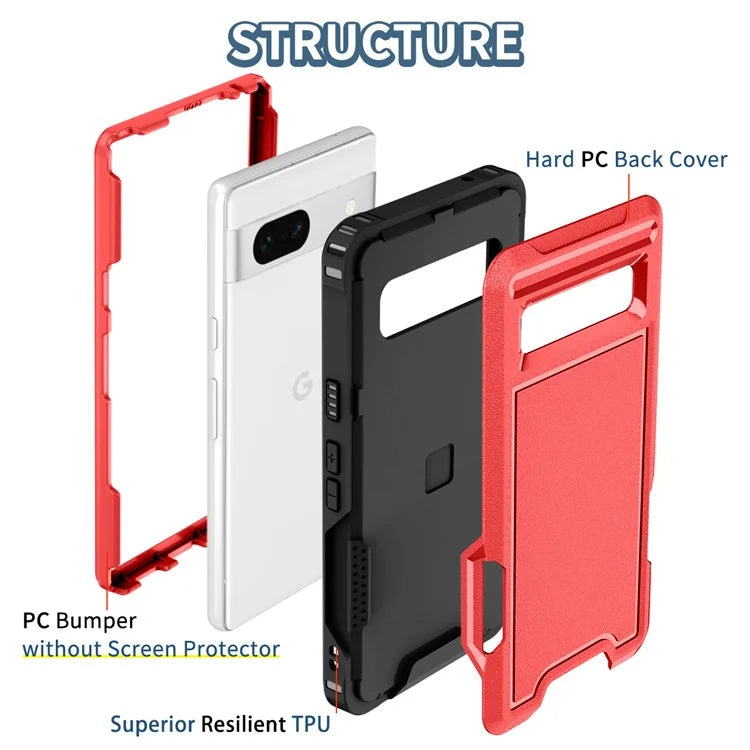 Style F1 For Google Pixel 8a Back Case Drop-proof PC + TPU Phone Cover