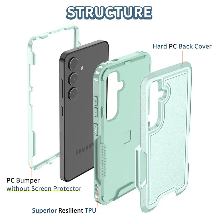 Style F1 For Samsung Galaxy S24+ Back Case Drop-proof PC + TPU Phone Cover