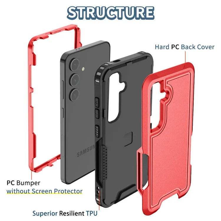 Style F1 For Samsung Galaxy S24+ Back Case Drop-proof PC + TPU Phone Cover