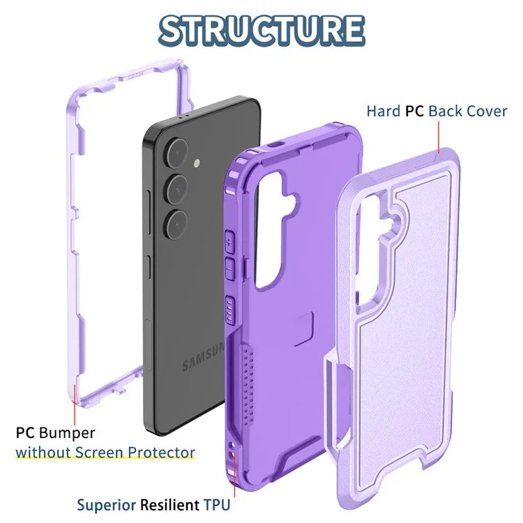 Style F1 For Samsung Galaxy S24+ Back Case Drop-proof PC + TPU Phone Cover