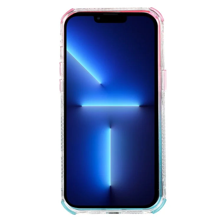 For iPhone 13 Pro Max 6.7 inch Case TPU+PC Sparkle Gradient Quicksand Cell Phone Cover