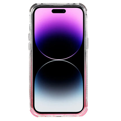For iPhone 14 Pro Max Cell Phone Case Slim-Fit TPU+PC Glitter Gradient Quicksand Back Shell