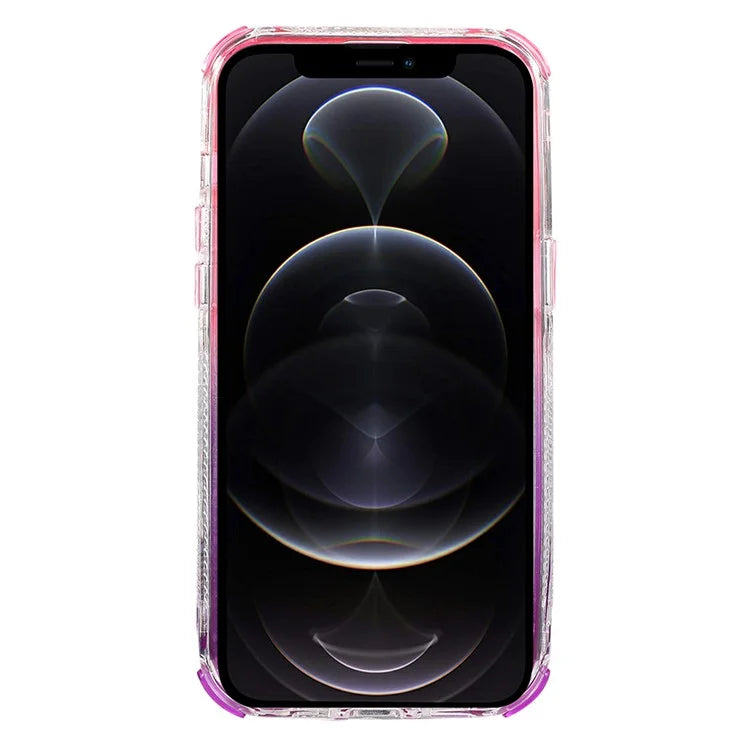 For iPhone 12 6.1 inch / 12 Pro 6.1 inch Case Anti Slip TPU+PC Gradient Quicksand Protective Back Shell