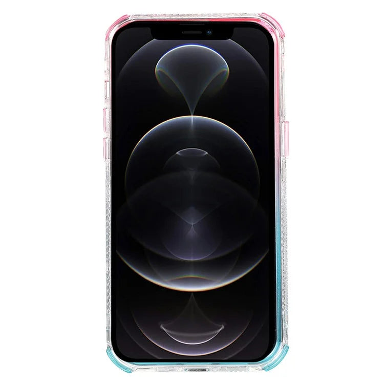 For iPhone 12 6.1 inch / 12 Pro 6.1 inch Case Anti Slip TPU+PC Gradient Quicksand Protective Back Shell