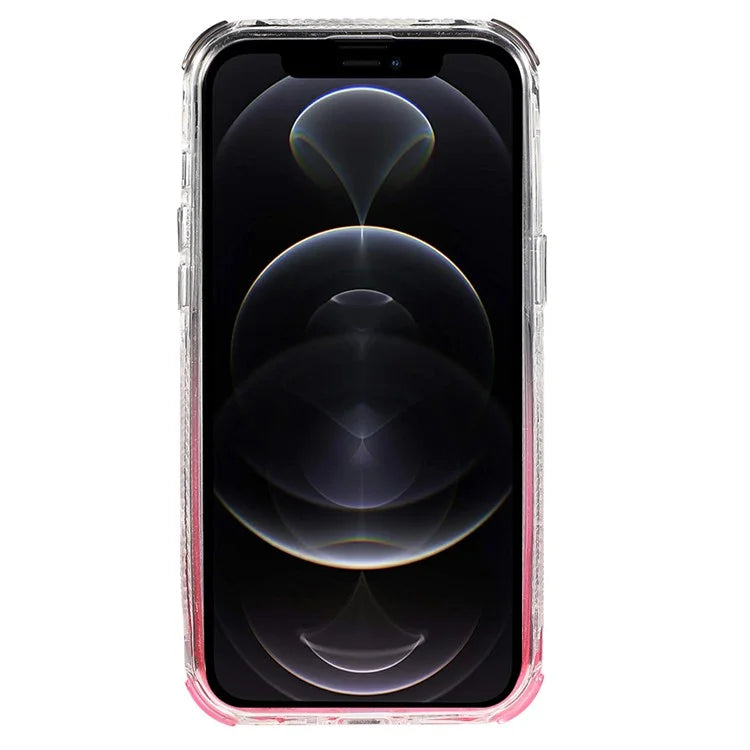 For iPhone 12 6.1 inch / 12 Pro 6.1 inch Case Anti Slip TPU+PC Gradient Quicksand Protective Back Shell
