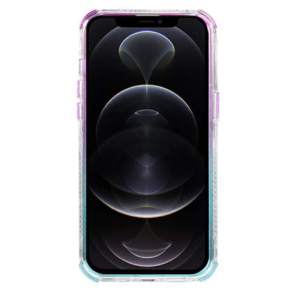 For iPhone 12 6.1 inch / 12 Pro 6.1 inch Case Anti Slip TPU+PC Gradient Quicksand Protective Back Shell