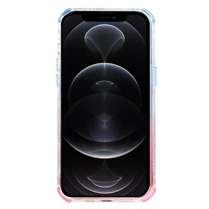 For iPhone 12 6.1 inch / 12 Pro 6.1 inch Case Anti Slip TPU+PC Gradient Quicksand Protective Back Shell