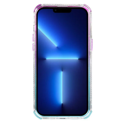 For iPhone 13 Pro 6.1 inch Cell Phone Case TPU+PC Anti-drop Gradient Liquid Quicksand Shell
