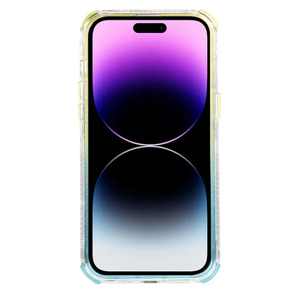 For iPhone 14 Pro Case Gradient Liquid Floating Quicksand Scratch-proof TPU+PC Mobile Phone Cover