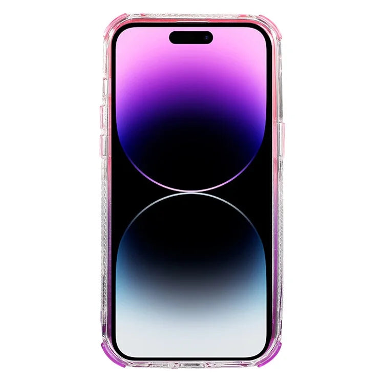 For iPhone 14 Pro Case Gradient Liquid Floating Quicksand Scratch-proof TPU+PC Mobile Phone Cover