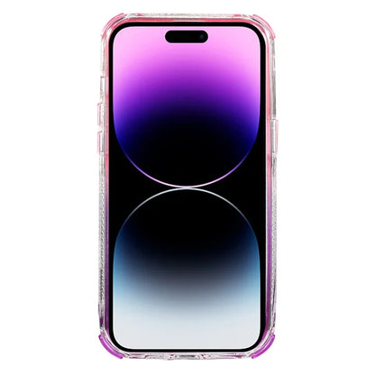 For iPhone 14 Pro Case Gradient Liquid Floating Quicksand Scratch-proof TPU+PC Mobile Phone Cover