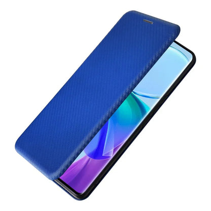 Card Holder Case for vivo V29 Lite 5G Leather Phone Cover Carbon Fiber Texture