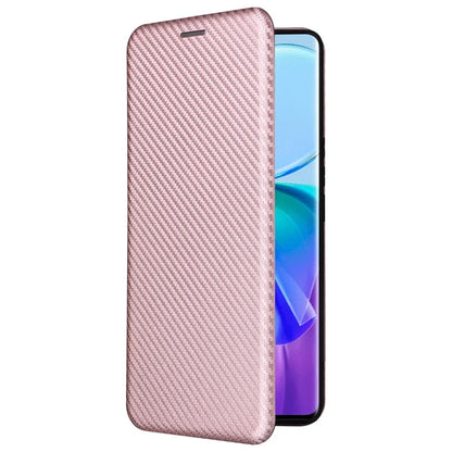 Card Holder Case for vivo V29 Lite 5G Leather Phone Cover Carbon Fiber Texture