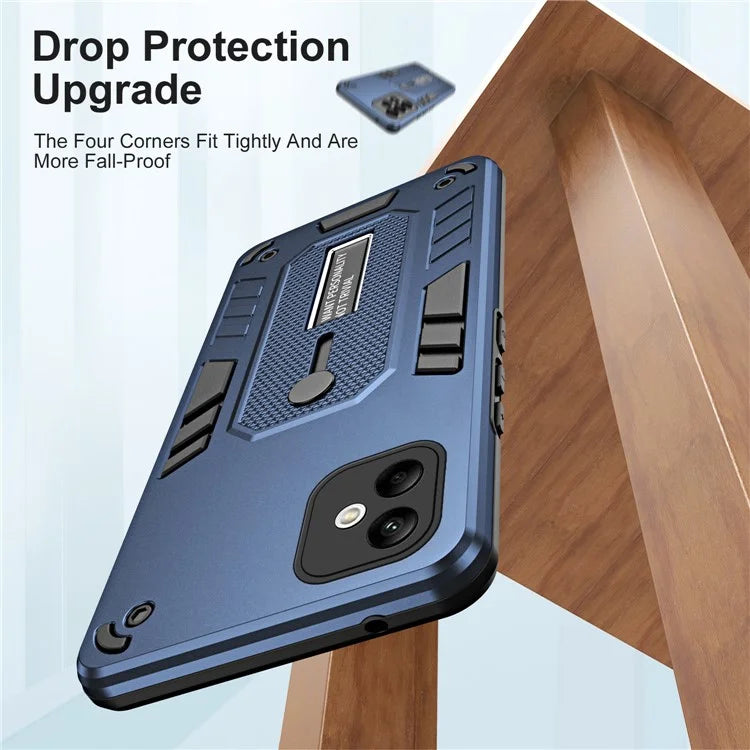 For Samsung Galaxy A05 4G Cell Phone Case Shockproof TPU + PC Cover with Silicone Ring Strap
