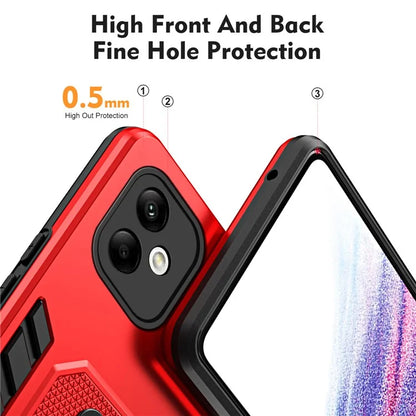 For Samsung Galaxy A05 4G Cell Phone Case Shockproof TPU + PC Cover with Silicone Ring Strap