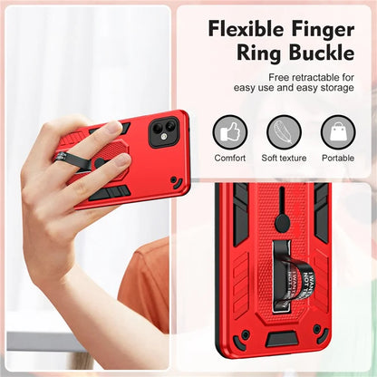 For Samsung Galaxy A05 4G Cell Phone Case Shockproof TPU + PC Cover with Silicone Ring Strap