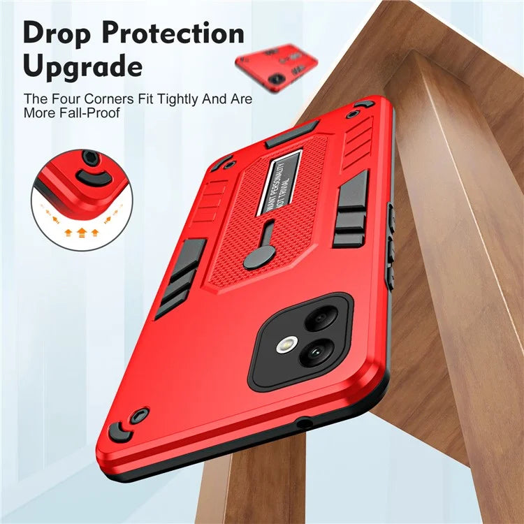 For Samsung Galaxy A05 4G Cell Phone Case Shockproof TPU + PC Cover with Silicone Ring Strap