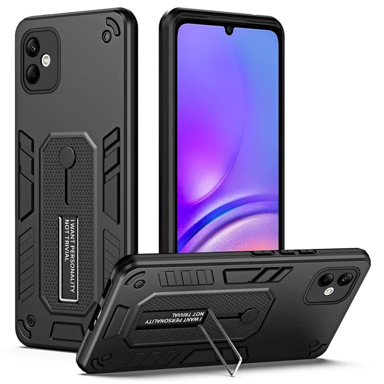 For Samsung Galaxy A05 4G Cell Phone Case Shockproof TPU + PC Cover with Silicone Ring Strap
