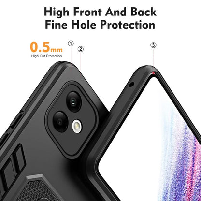 For Samsung Galaxy A05 4G Cell Phone Case Shockproof TPU + PC Cover with Silicone Ring Strap