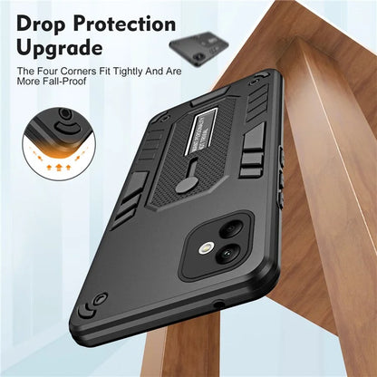 For Samsung Galaxy A05 4G Cell Phone Case Shockproof TPU + PC Cover with Silicone Ring Strap