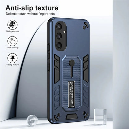 For Samsung Galaxy S24+ Back Case Silicone Ring Strap TPU+PC Kickstand Phone Cover