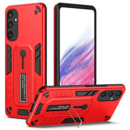 For Samsung Galaxy S24+ Back Case Silicone Ring Strap TPU+PC Kickstand Phone Cover