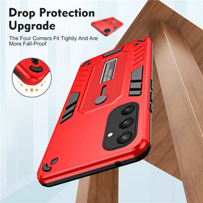 For Samsung Galaxy S24+ Back Case Silicone Ring Strap TPU+PC Kickstand Phone Cover