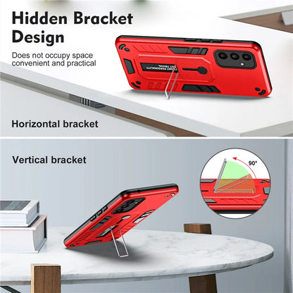 For Samsung Galaxy A15 5G Phone Case Metal Kickstand TPU+PC Phone Cover